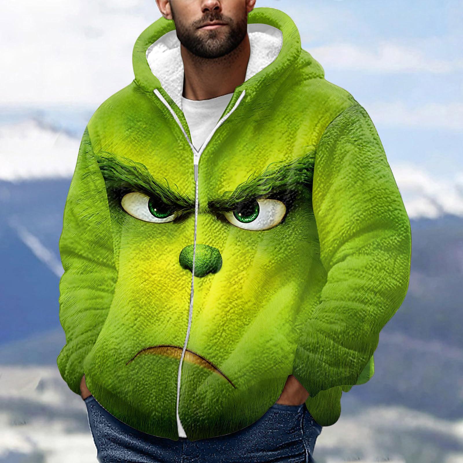 

Мужская толстовка оверсайз с капюшоном, легкий повседневный пуловер свободного кроя на осень M зелёный