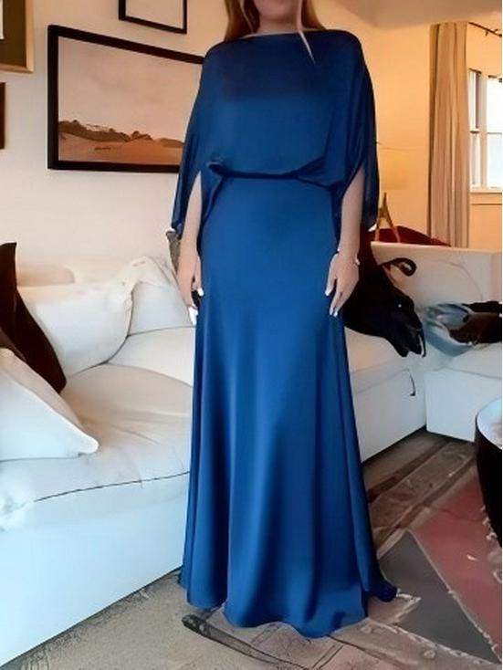 2026 Elegantes Satin-Langes Kleid - Damen Einfarbig Frühling/Sommer Mode