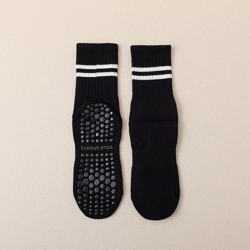 3 Paires De Chaussettes De Pilates Pour Femmes - Coton Antidérapant Avec Picots - Taille Unique (pointures 36 à 40) - Design Avec Nœuds - Pour Yoga, Fitness, Danse