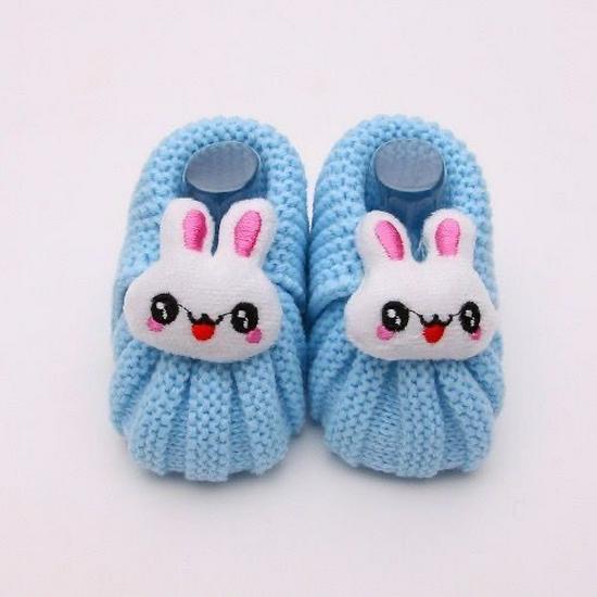 Scarpine da Bambino in Lana Lavorate a Maglia a Mano per Primavera e Autunno (0-6 mesi)