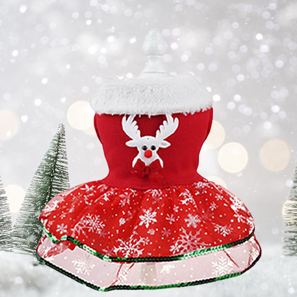 Dog Christmas Costume Skirt Christmas Bling Dog Dress Christmas Theme Dog Dress Outfit Christmas Dress Up Supplies