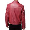 Giacca in pelle PU da uomo, tinta unita, casual, vestibilità slim, con cerniera, manica lunga, colletto rovesciato, giacca in pelle da motociclista, abbigliamento da uomo