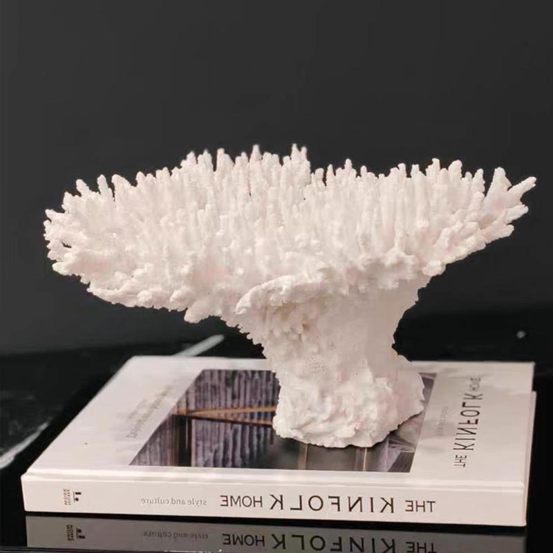 Miniature Simulated Coral Velvet Figurines Modern Living Room Decoration Aesthetic Interior Desktop Decor Sculpture Ornaments