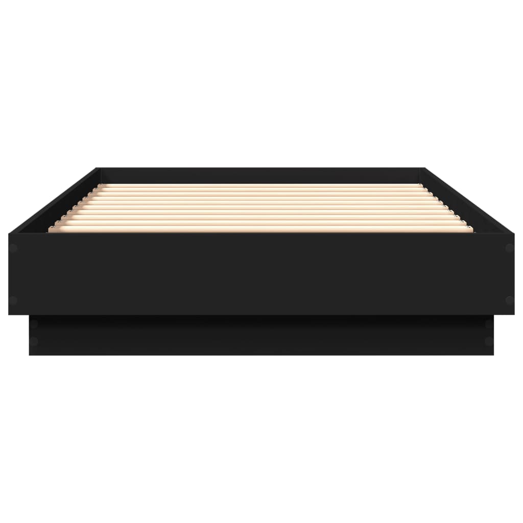 Bed Frame Black 75 x 190 cm Particleboard
