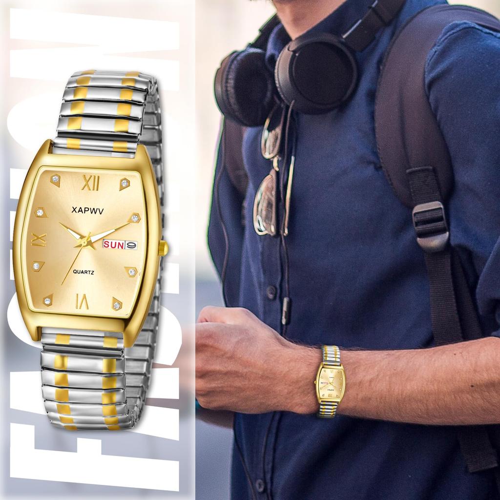 Pair watch Pair watch Stainless steel Silver Analog display Day of the week Calendar Simple Stylish Quartz Leisure Business Couple Fashion Accessories