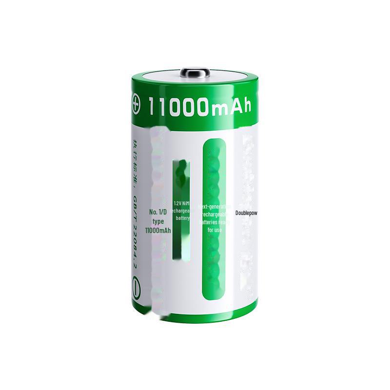 Double Capacity No. 1 D-Type Rechargeable Nickel-Hydrogen Battery, 11000mAh for Water Heaters.