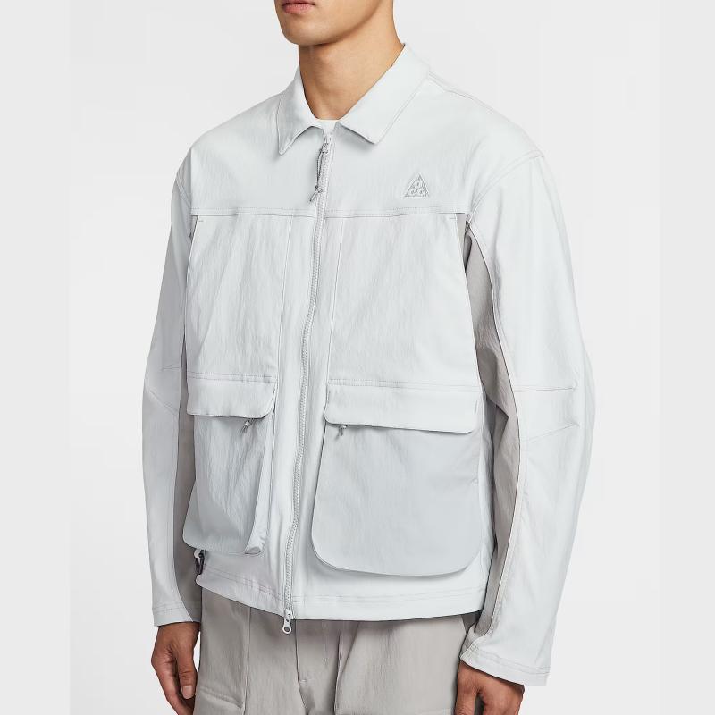 Nike ACG Jackets Men's Dust Photon/Mist Gray/University Gray/Mountain White Lapel Moderate Other HV0599-025