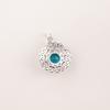 Blue Apatite Gemstone 925 Sterling Silver Handmade Small Pendant  1.14" For Gift CP-30-1