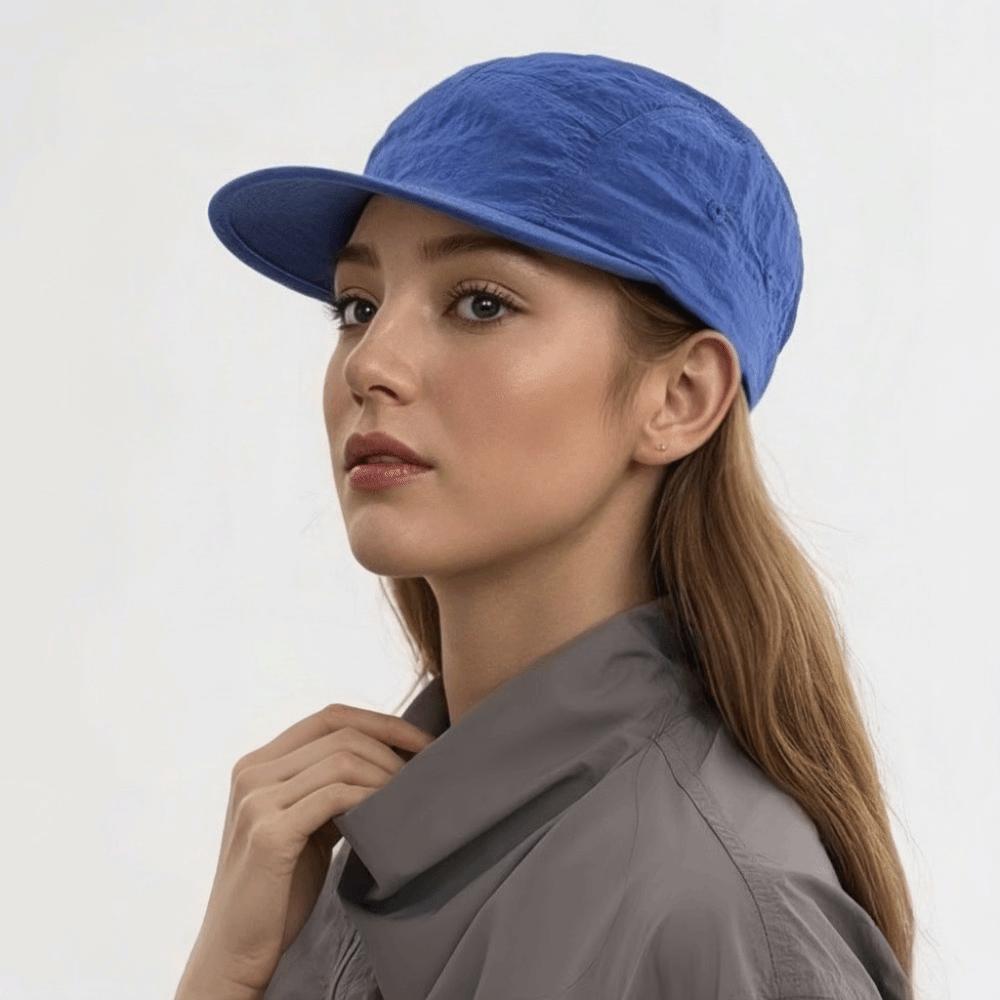 Trendy Soft Brim Flat Brimmed Baseball Cap Ultra-ligh UPF50+ Sun Visor Cap Breathable Foldable 5 Panel Cap Unisex