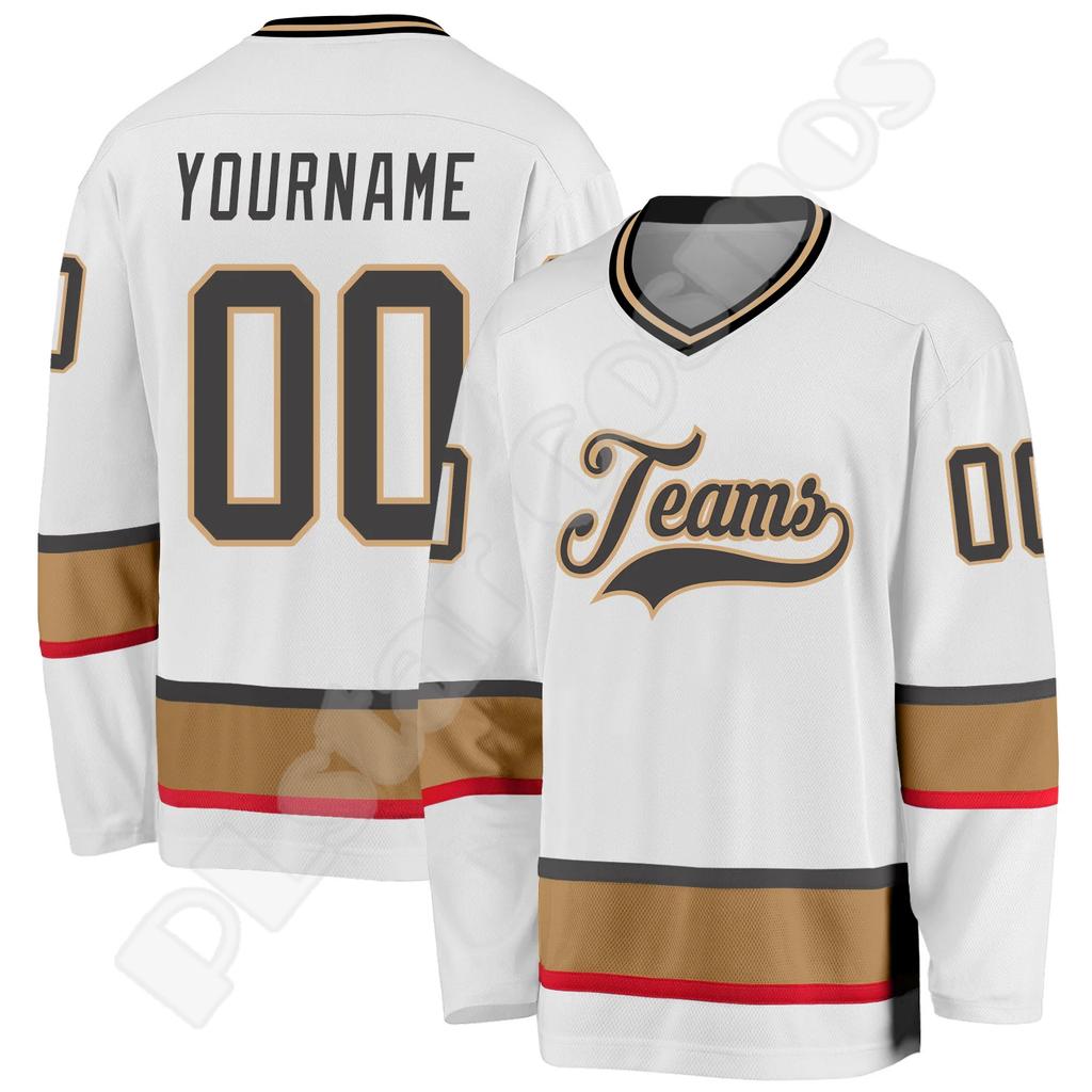 Hockey Jersey Custom Name Team Logo Number Colorful Pullover Vintage Retro Long Sleeves 3DPrint Harajuku Casual Sweatshirts X10