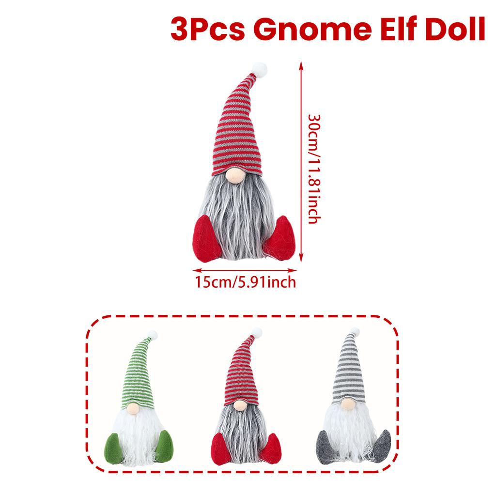 Christmas Gnome Elf Doll Merry Christmas Decor for Home 2025 Desktop Faceless Doll Xmas Ornament Navidad Natal New Year Gifts
