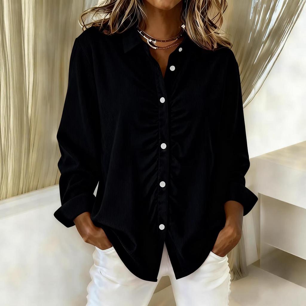 2026 Spring Women's Corduroy Casual Shirt - European & American Style