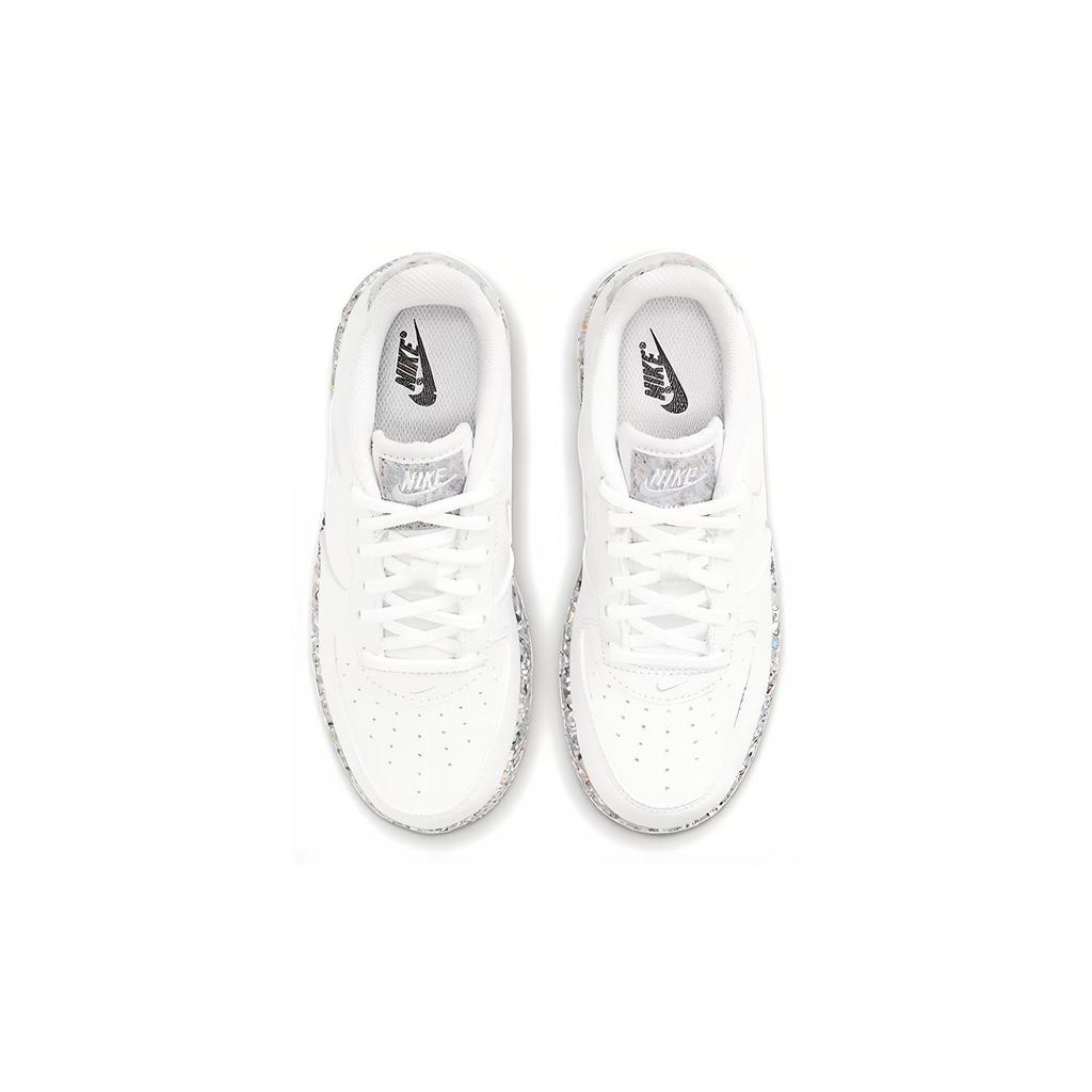 New Nike Air Force 1 Low-Top Kids' Skateboarding Shoes White Gray Children Aged 3-7 Years Old DB4597-100