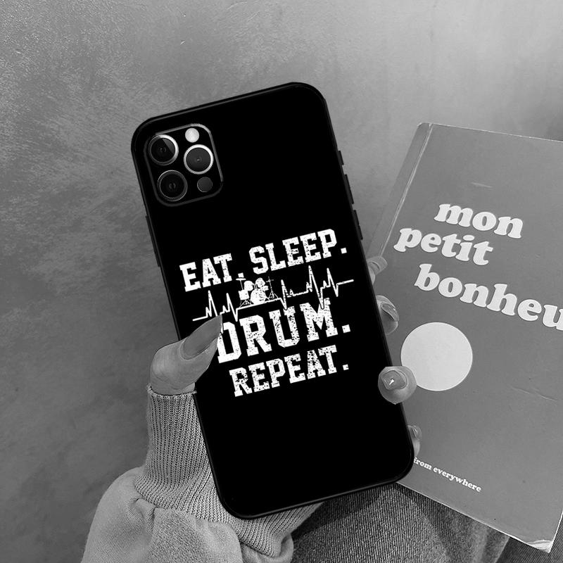 Drum Drumming Drummer Case For iPhone 17 Air 13 16 15 11 12 14 Pro Max 13 mini XR 15 16 Plus 16e Back Cover Shell