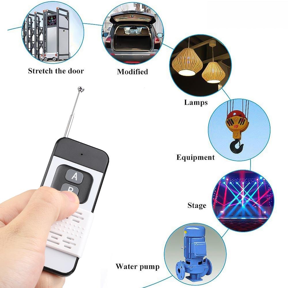 433Mhz Wireless RF Module Remote Control Learning Code 1527 Remote Control 1/2/4 Buttons Long Range 1000m for Lamps Lights Gate Door