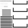 Firewood Rack Matte Black 50 X 28 X 94 Cm Steel