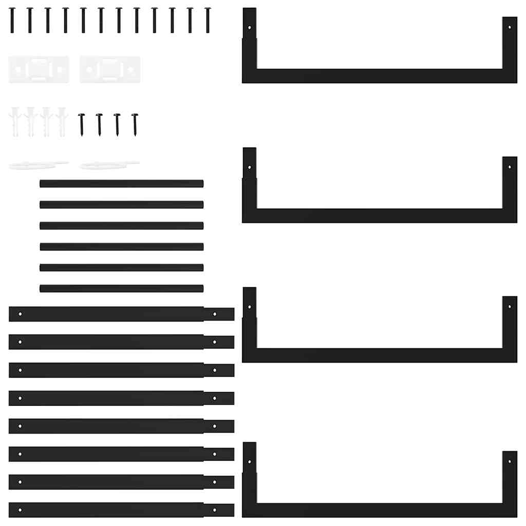 Firewood Rack Matte Black 50 X 28 X 94 Cm Steel
