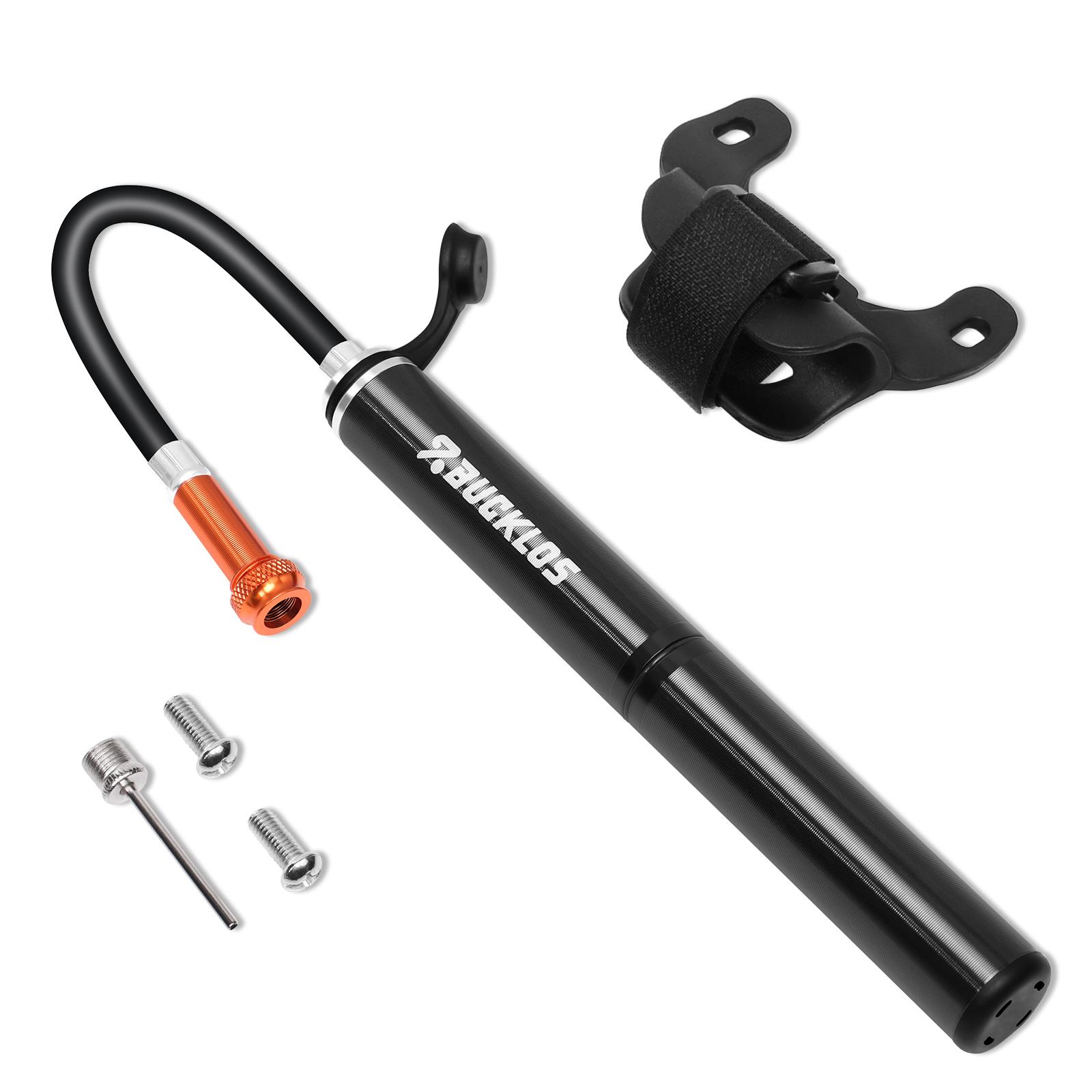 BUCKLOS 160PSI Manual Mini Air Pump Portable Ultralight 190g Tire Inflator Aluminum Alloy Basketball Air Pumps Bicycle Pump 160PSI