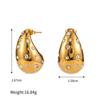 ZAKOL Luxury Brand Inlay Crystal CZ Chunky Water Drop Stud Earrings for Women Gold-plated Stainless Steel Exquisite Zircon Gift
