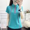 Women's Quick-Dry Spring/Fall Stand-Up Collar Running Shirt - Breathable, Long-Sleeved Sports Casual Tee