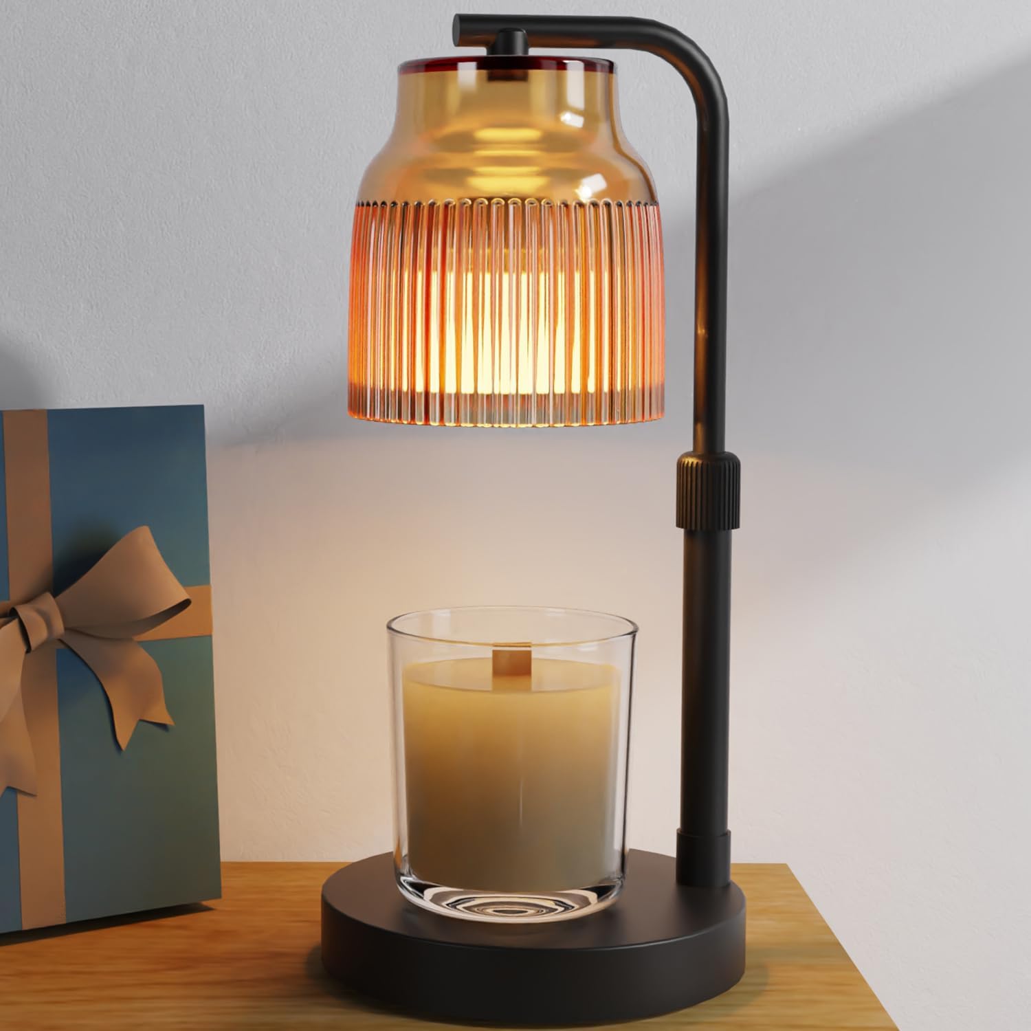 

Adjustable Candle Warmer Lamp with Timer Dimmer, 2 Bulbs for Jar Candles, Home Decor Birthday Gifts for Women in Black United States