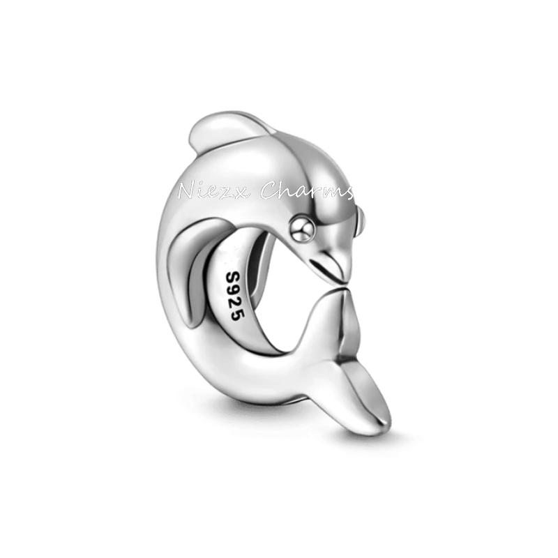 New Ocean Series Charms Mermaid Dolphin Sailing Boat Bead Fit Original Coppereuropeans Bracelet Women Jewelry Gift