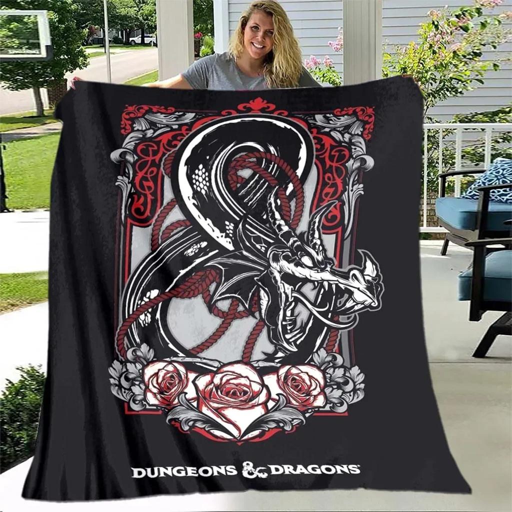 Dungeons Pattern Blanket Flannel Blanket Super Soft Fleece Throw Blankets Lightweight Warm Blanket for Bedroom Couch Sofa