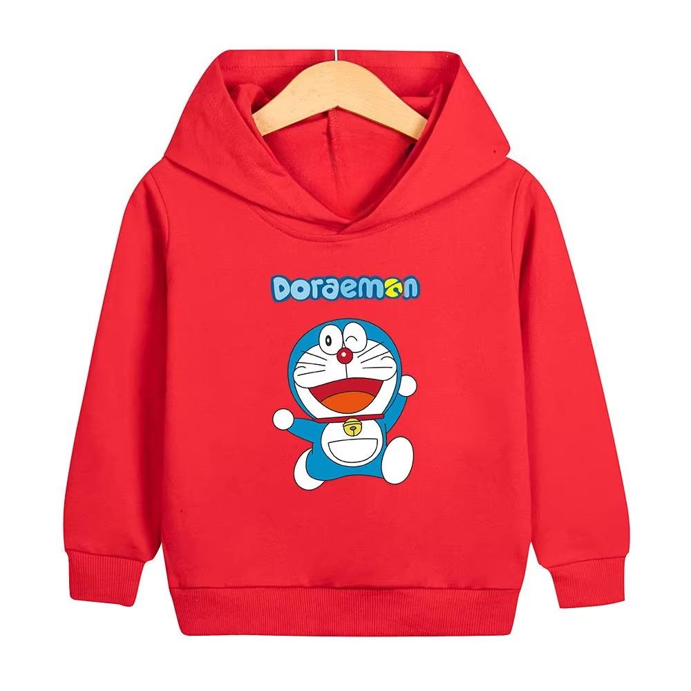 Doraemon Kinder-Hoodie Herbst und Winter Warm Jungen- und Mädchenkleidung Lässige Mode Kinder-Sweatshirt