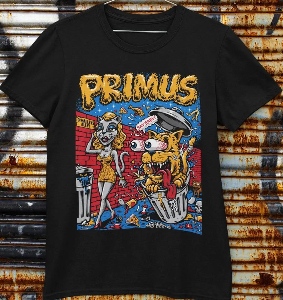 Футболка группы Primus Музыкальный концерт Черный Хлопок Унисекс S-234XL Унисекс Футболка XXXL