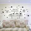 XL8199 retro European hanging table third generation removable wall sticker PVC transparent film