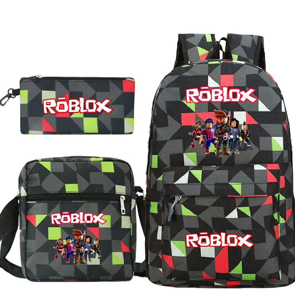 Primary And Secondary School Students Casual Schoolbag Three-Piece Cartoon Game Merchandise Printed Children'S Fashion Backpack