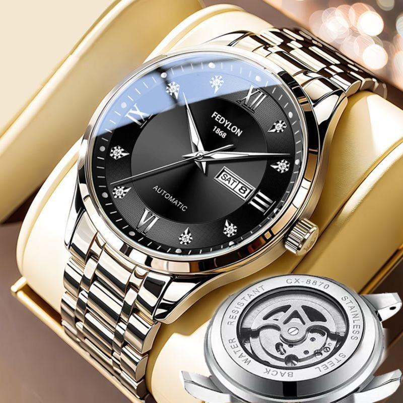 Fatiron Domestic Fashion Business Watch Men's Fully Automatic Non-Mechanical Watch English Calendar Luminous Quartz Watch
