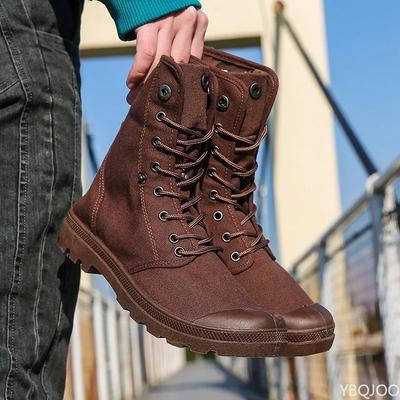 Fashion Men Outdoor Shoes Thick-soled High-top Canvas Shoes Men Flip Fashion Sports Shoes 2025