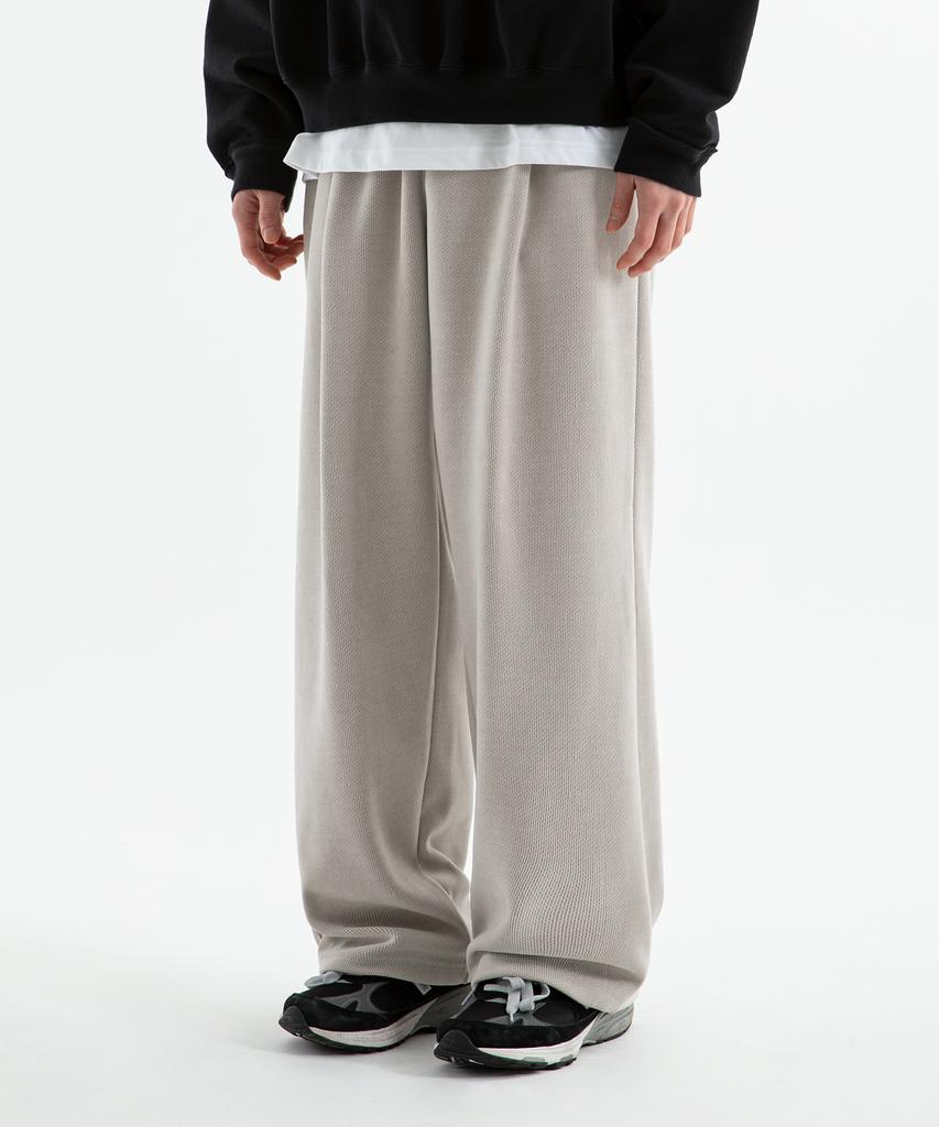 BRENSON B. Corduroy Knit Single-Pleat Wide Pants ( 3 Colors )