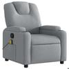 VidaXL Fauteuil de massage inclinable Gris clair Tissu 372377
