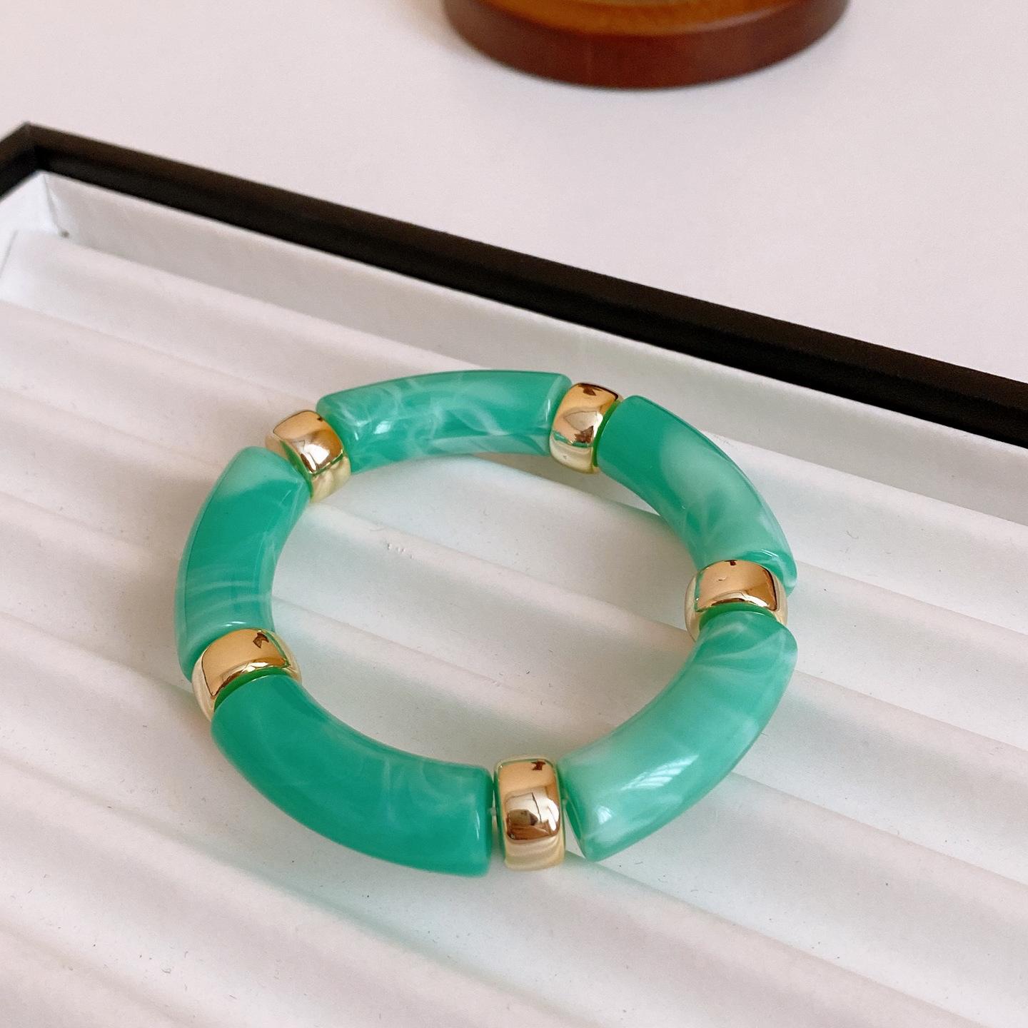 

Дофаминовые браслеты-манжеты из акриловой смолы волнистой формы для женщин, неправильный геометрический браслет, минималистичный браслет