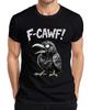 F Cawf Angry Raven Black Beak Claws Funny Halloween Unisexs Tshirt