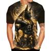 Egyptian Anubis Men T-Shirt 3D God Myth Graphic Printed Tee Top Retro Gold Black Hip Hop Streetwear Casual Crew Neck Short Sleeve Summer Clothing