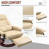 Reclining Swivel Chair, with Footrest - Cream White