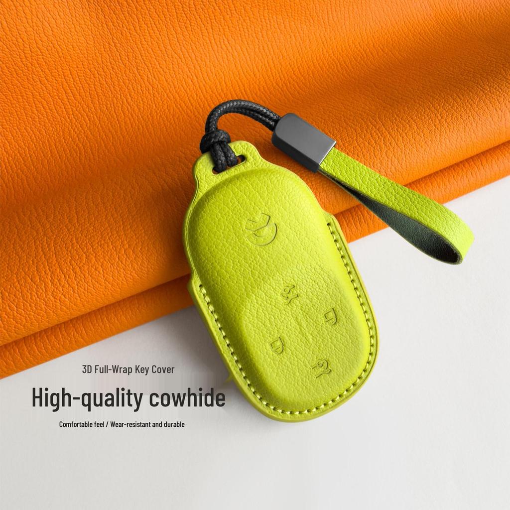 Premium Ceramic Key Shell for 2026 NIO ES8 ET9 - Genuine Leather Cover & Buckle for Men & Women