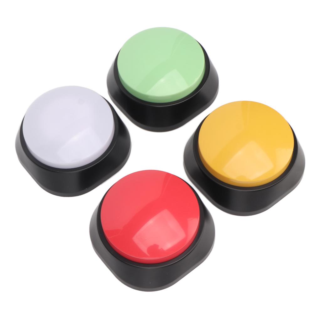 4Pcs Dog Buttons Assorted Colors 30s Recording Pet Training Widely Used Dog Talk Buttons for Cat Pet Training