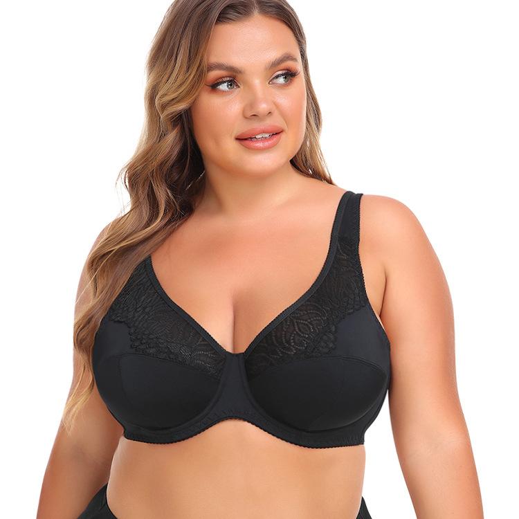 

Lace Underwired Lingerie In Plus Sizes BCDEF Cup Bras Fitted Corsets XXL чорний