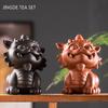 Handmade Purple Clay Tea Pet Lucky Fortune Animal Statue Tea Figurine Ornaments Home Tea Set Decoration Accessories Crafts