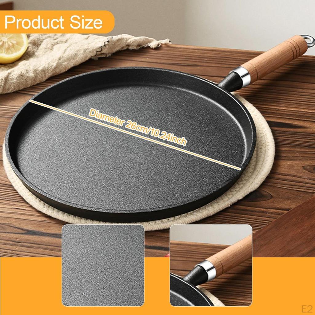 10 Inch Cast Iron Frying Pan for Kitchen Use On Induction And Stovetop
