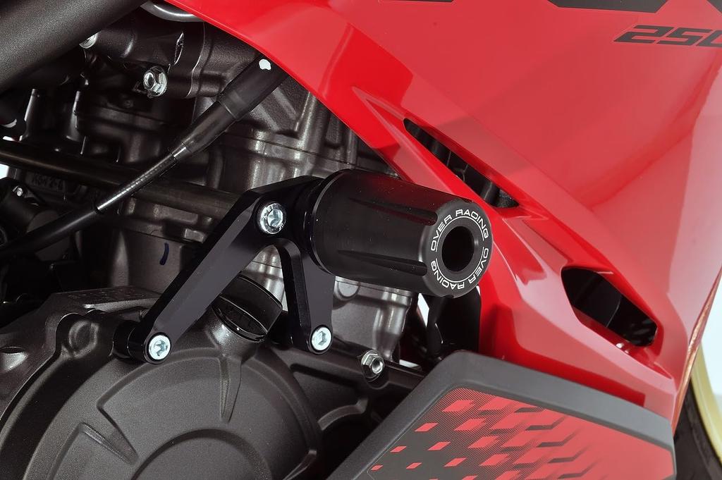 Protections de carrosserie Racing Sliders Noirs pour CBR250RR (2017) 59-02-01B