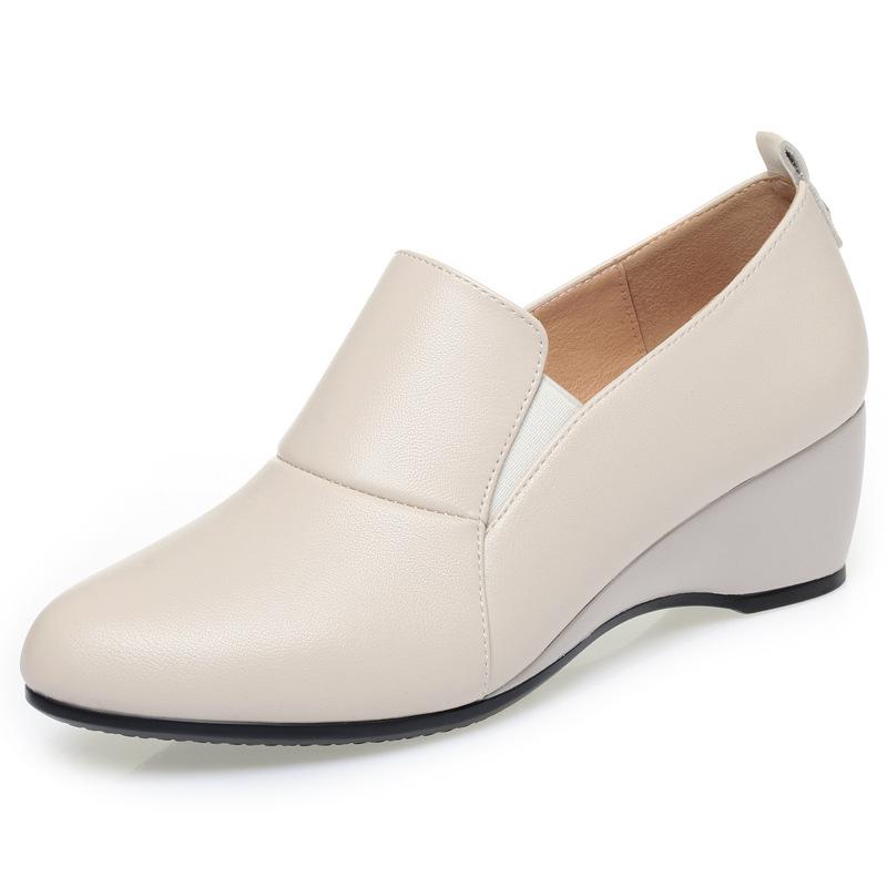 Single shoes women's new women's shoes women's leather shoes waterproof platform work shoes comfortable and versatile mother's s