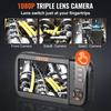 Triple Lens Endoscope Camera, 4.5" IPS Screen Borescope Inspection Camera with 1080P Lens, Semi-rigid Snake Cable, 8 Lights, 2860 mAh Battery,