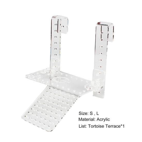 Turtle Basking Platform Climbing Ladder Terrarium Landscaping Acrylic Hanging Tortoise Resting Terrace Reptile