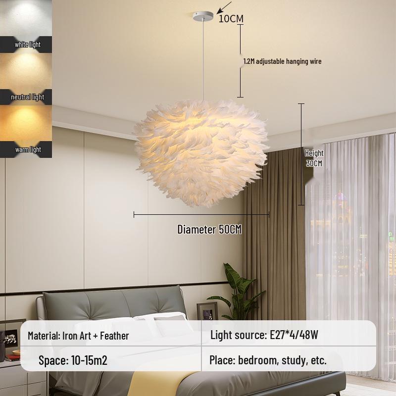 Modern Nordic Chandelier: Creative Warm Lighting for Living Room, Restaurant, Master Bedroom, and Children's Room
