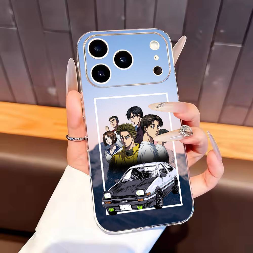 Hot Anime Initial D AE86 Phone Case For iPhone17,16,15,14,13,12,11 Plus,Pro Max Soft Transparent Cover